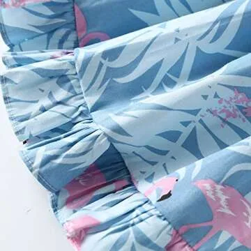 Tonwod Little Girl Dress,Sleeveless Cotton Casual Summer Floral Sundress (5/6, Light blue-A11)