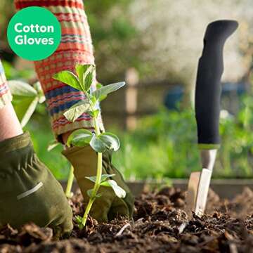 Vremi 9 Piece Garden Tools Set - Gardening Tools with Garden Gloves and Garden Tote - Gardening Gifts Tool Set with Garden Trowel Pruners and More - Vegetable Herb Garden Hand Tools with Storage Tote