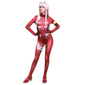 Shop Cosplay.fm Red Battle Suit for Anime Enthusiasts
