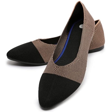 Rominz Women’s Flats Shoes Pointed Toe Flats Comfortable Ballet Flats Slip On Shoes Casual Shoes D...