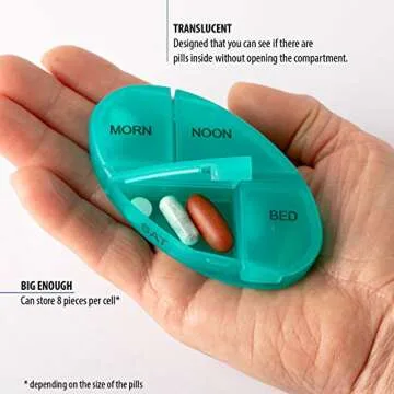 Deke Home Stackable Pill Organizer for Easy Daily Use