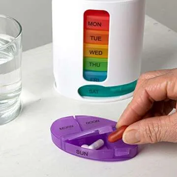 Deke Home Stackable Pill Organizer for Easy Daily Use