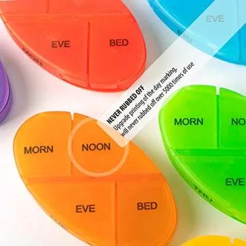 Deke Home Stackable Pill Organizer for Easy Daily Use