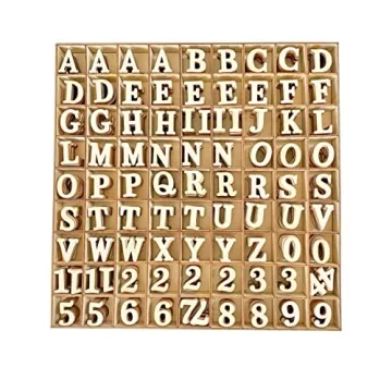 1048 Unfinished Wooden Letters for Crafts with Sorting Tray
