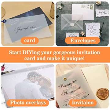 Vellum Paper 8.5 x 11 Translucent-Printable - Translucent Vellum Paper psler Translucent Paper Tracing Vellum Paper for Crafts Tracing,Drawing,Card Overlays,Invitation Envelope 30 Sheets