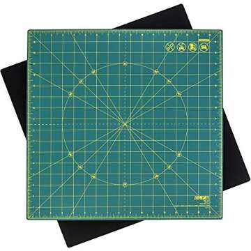 OLFA 17" x 17" Rotating Cutting Mat (RM-17S) - Self Healing 17x17 Inch Square Rotary Mat with Grid f...