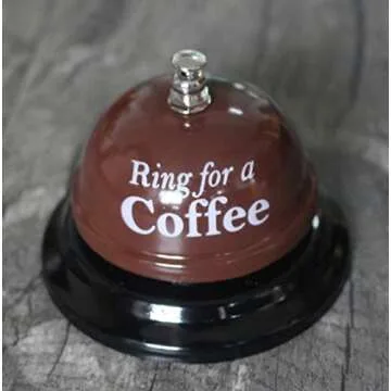 KiaoTime Desk Kitchen Bar Counter Top Service Call Bell Ring for a Coffee Desk Top Bell Ring for Ser...