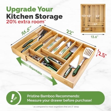 Expandable Bamboo Silverware Organizer for Every Drawer