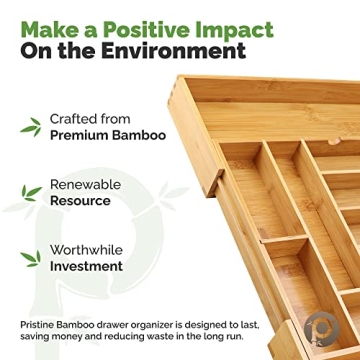 Expandable Bamboo Silverware Organizer for Every Drawer