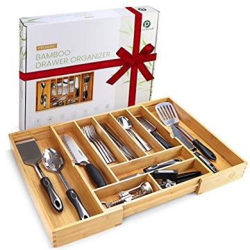 Expandable Bamboo Silverware Organizer for Every Drawer