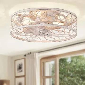 Stylish LEDIARY Caged Ceiling Fans with Lighting