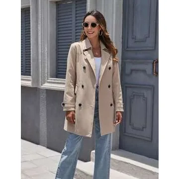 Wantdo Stylish Women's Waterproof Trench Coat for All Seasons