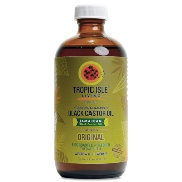 Tropic Isle Living Jamaican Black Castor Oil 8oz | Natural Growth Enhancer for Hair and Skin