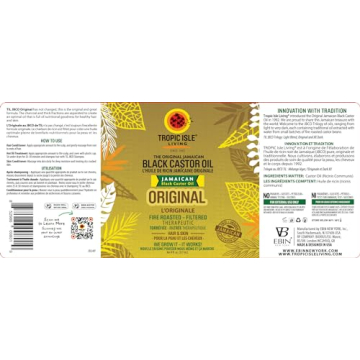 Tropic Isle Living Jamaican Black Castor Oil 8oz | Hair & Skin Care