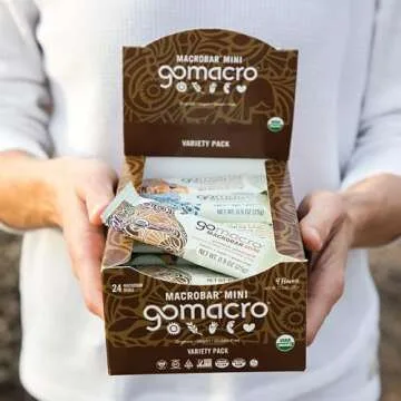 GoMacro Vegan Protein Bars - Mini Variety Pack of 24