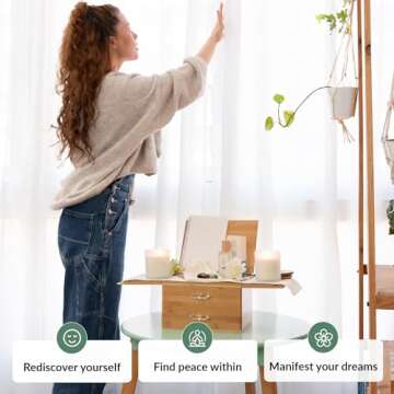 Altar Kit | Full Set with Healing Crystals, Candles, Cloth, and More for Mindful Souls | Travel Meditation Table Altar | Chakra Healing Stones | Witchcraft Altar Supplies | Wiccan Altar Kit