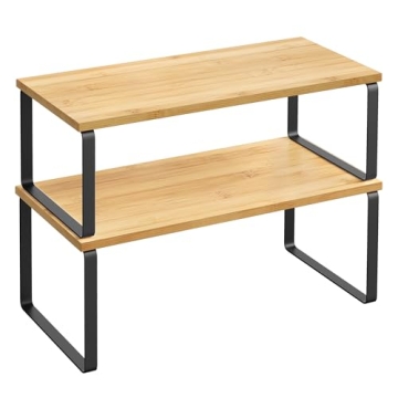 SONGMICS Cabinet Organizer Shelves Set for Kitchen Storage