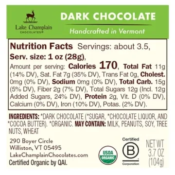 Organic Dark Chocolate Bunny Perfect for Easter Gifts