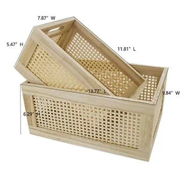 Elegant Wooden Storage Baskets – Perfect for Any Room!