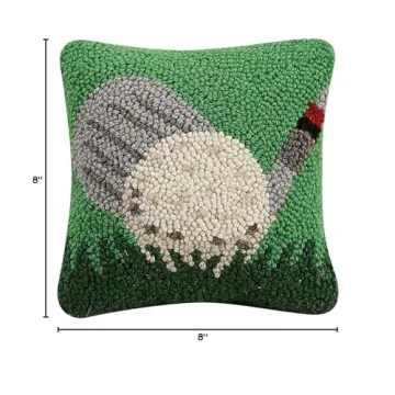 Luxury Wool Cotton Club and Ball Hook Pillow by Peking Handicraft