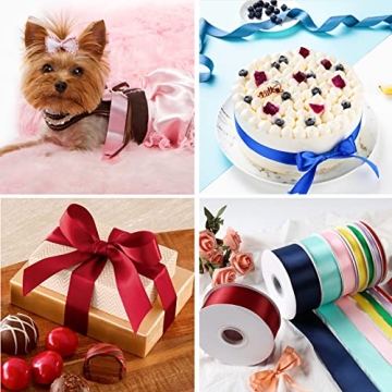 High Density White Satin Ribbon 5/8 X 50 Yards for Crafts