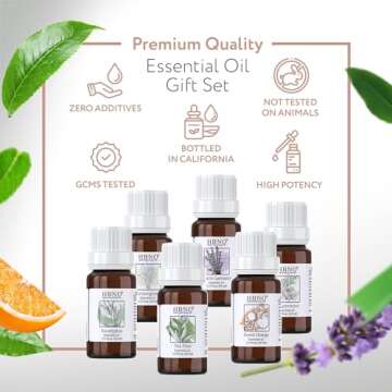 HBNO Essential Oils Set - Aromatherapy Essential Oil Gift Set