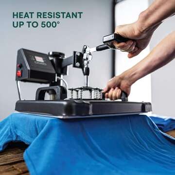 3 Pack PTFE Sheet/Teflon Sheets Multiple Sizes. Non Stick Transparent Reusable Sheets, Extra-Thick and Heat Resistant. Great as Applique Pressing Sheet, Heat Press Transfer, Ironing, Arts and Crafts