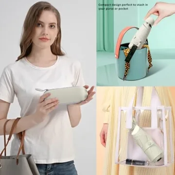 BAODINI Mini Travel Umbrella with UV Protection for Women