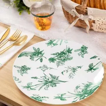 Qinyoung Elegant Plastic Plates Set for All Occasions
