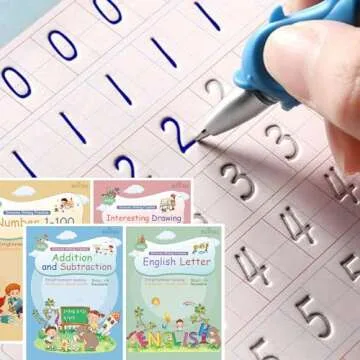 Magical Handwriting Workbooks Handwriting Practice Magic Copybook, Handwriting Aid Magic Pen Reusable Copybook Grooves Template Design for Children 1