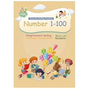 Magical Handwriting Workbooks Handwriting Practice Magic Copybook, Handwriting Aid Magic Pen Reusable Copybook Grooves Template Design for Children 1