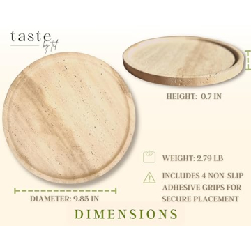 Luxury Handcrafted Travertine Stone Round Tray for Home Decor