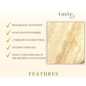 Luxury Handcrafted Travertine Stone Round Tray for Home Decor