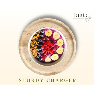 Luxury Handcrafted Travertine Stone Round Tray for Home Decor