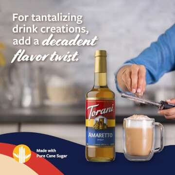 Torani Amaretto Syrup for Flavorful Beverages