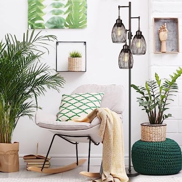 Dimmable Industrial Floor Lamp - Stylish Home Lighting Solution