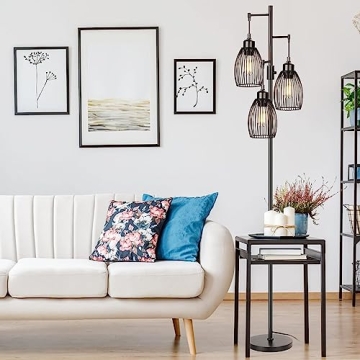 Dimmable Industrial Floor Lamp - Stylish Home Lighting Solution