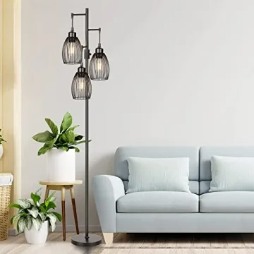 Dimmable Industrial Floor Lamp - Stylish Home Lighting Solution