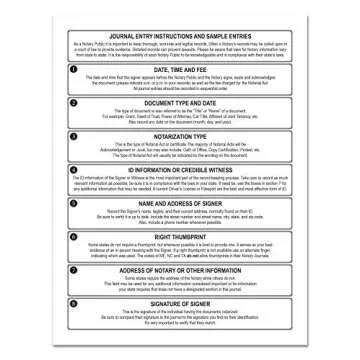 BookFactory Official Notary Journal/Log Book 96 Pages 8.5" X 11" 46 of 50 State Journal of Notarial Acts, Wire-O, (LOG-096-7CW-PP-(Notary))