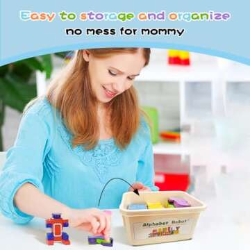 26 Pieces Alphabet Robots for Kids Alphabet Learning Toys, Alphabots Transform Letters for Educational ABC Learning Toys for Kids Ages 3-5, Carnival Prizes, Classroom Rewards, Toddler Birthday Gift