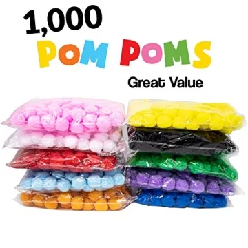 Vibrant 1000 Piece Pom Pom Set for All Crafting Needs