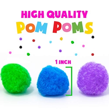Vibrant 1000 Piece Pom Pom Set for All Crafting Needs