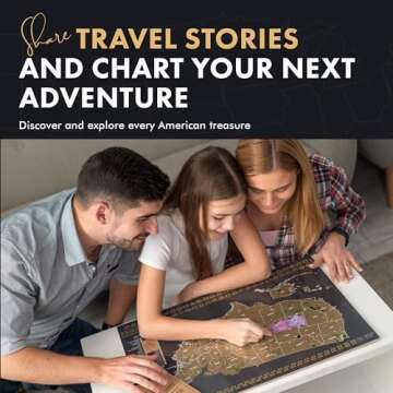 Travelization Scratch Off Map of United States 24" x 17" Frameable USA Scratch Map with National Parks, Highest Peaks and Vibrant Colors, Ideal for Travelers, Black