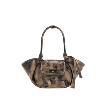 JW PEI Women's Zoey Pockets Shoulder Bag - Chic Brown Vegan Leather Handbag