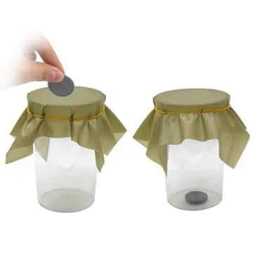 MOMOMAGE Coin Through Rubber Trick - Magic Gimmick Prop