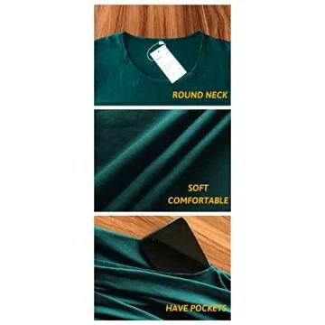 AUSELILY Women's Long Sleeve Casual Dress with Pockets