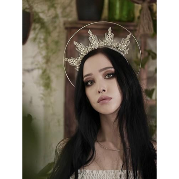 Handmade Silver Halo Crown for Halloween Renaissance