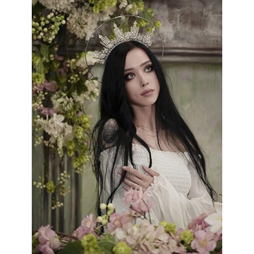 Handmade Silver Halo Crown for Halloween Renaissance