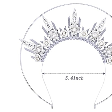 Handmade Silver Halo Crown for Halloween Renaissance