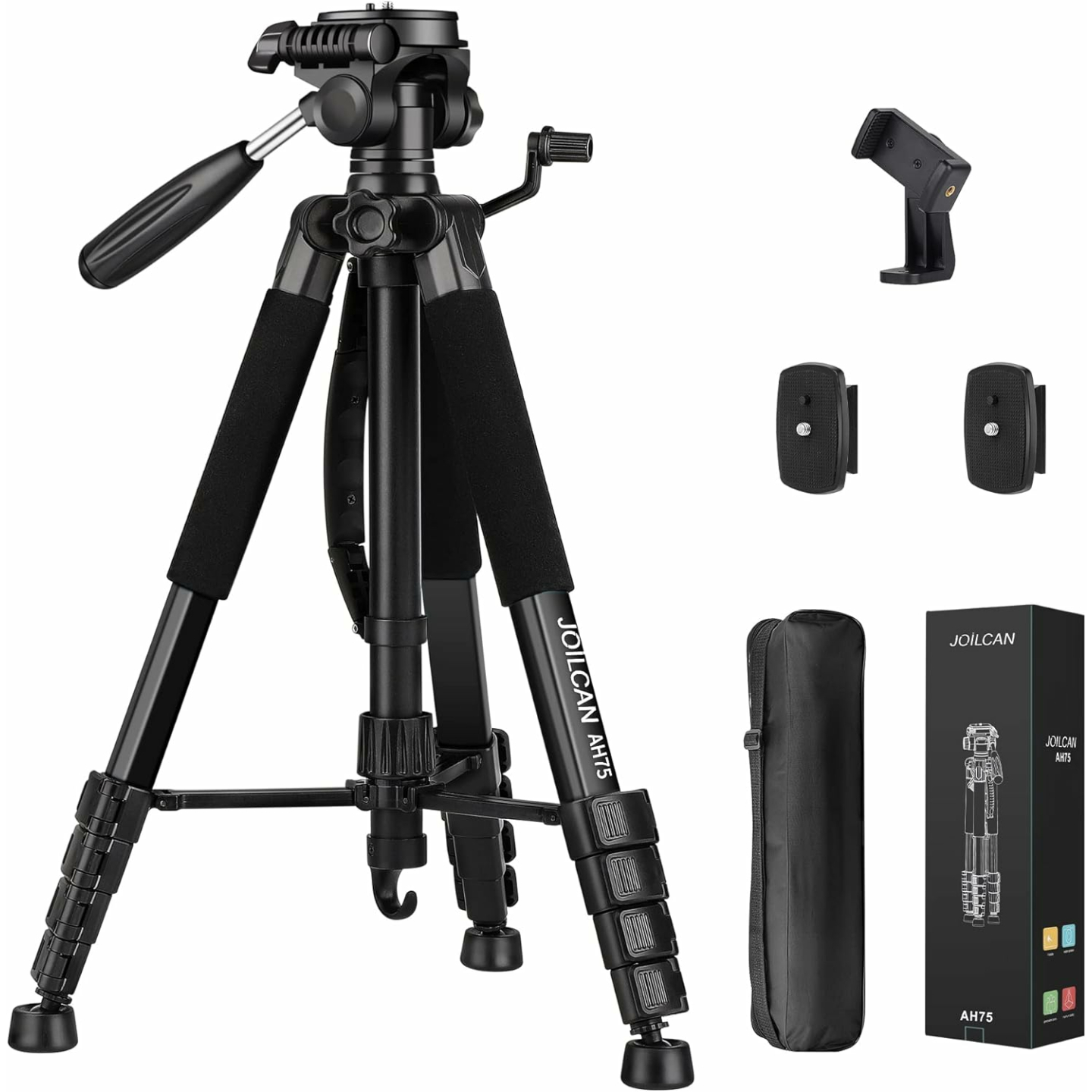 JOILCAN 74" Heavy Duty Tripod for Camera & Phones